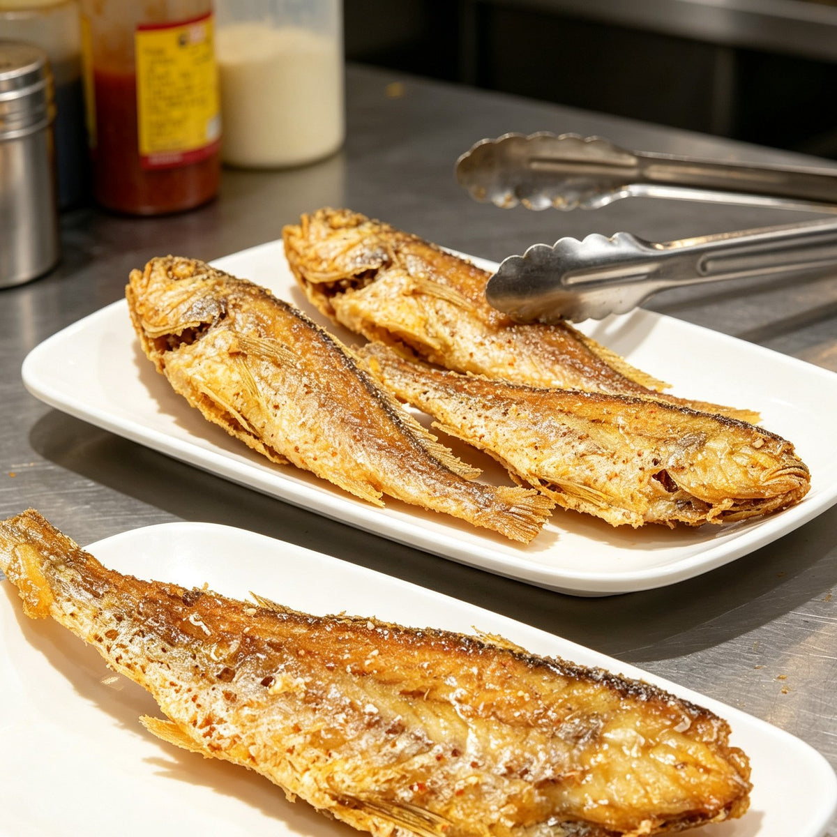 Golden Pan-Fried Yellow Croaker, Whole