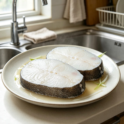 Fresh Black Cod Steaks, Rich & Tender