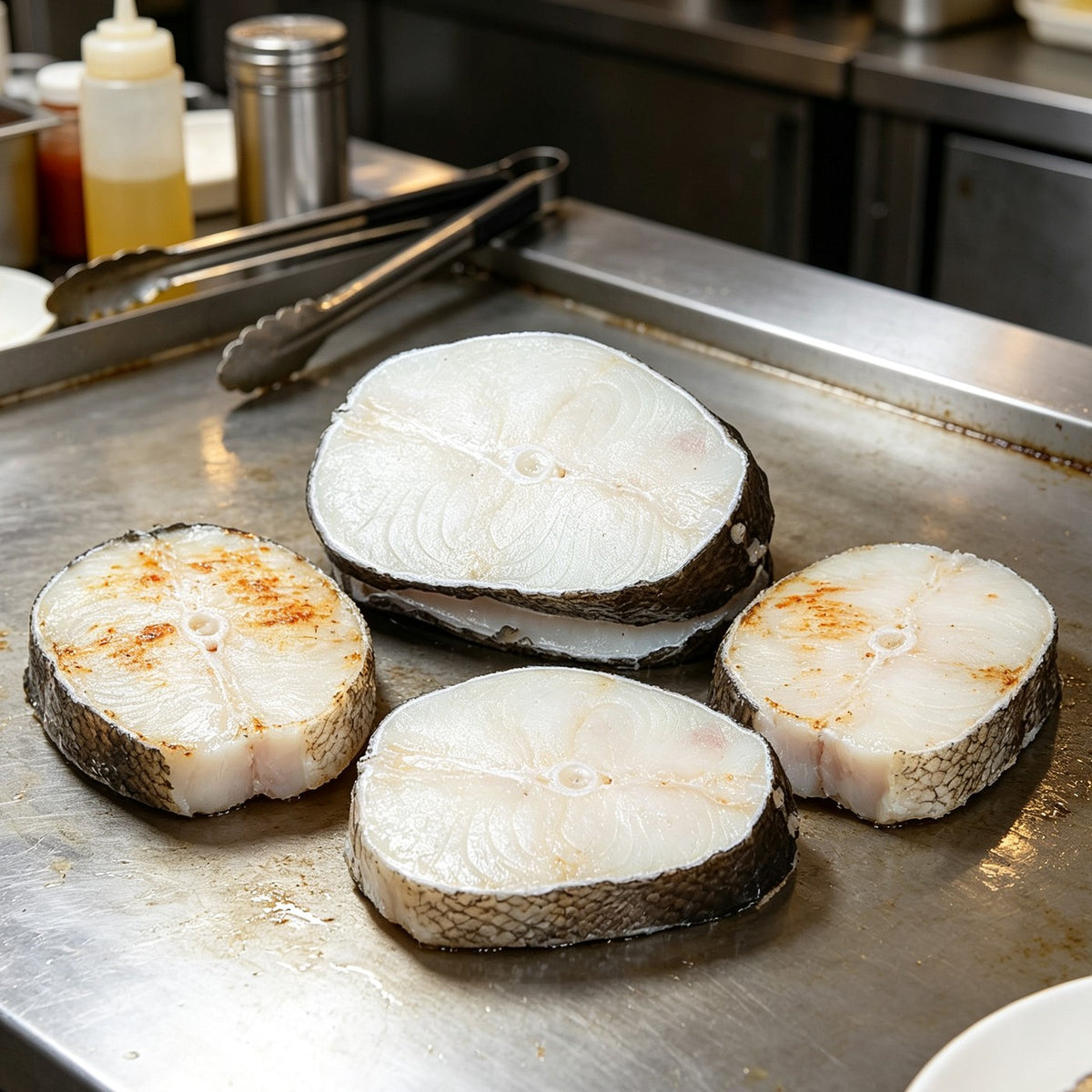 Fresh Black Cod Steaks, Rich & Tender
