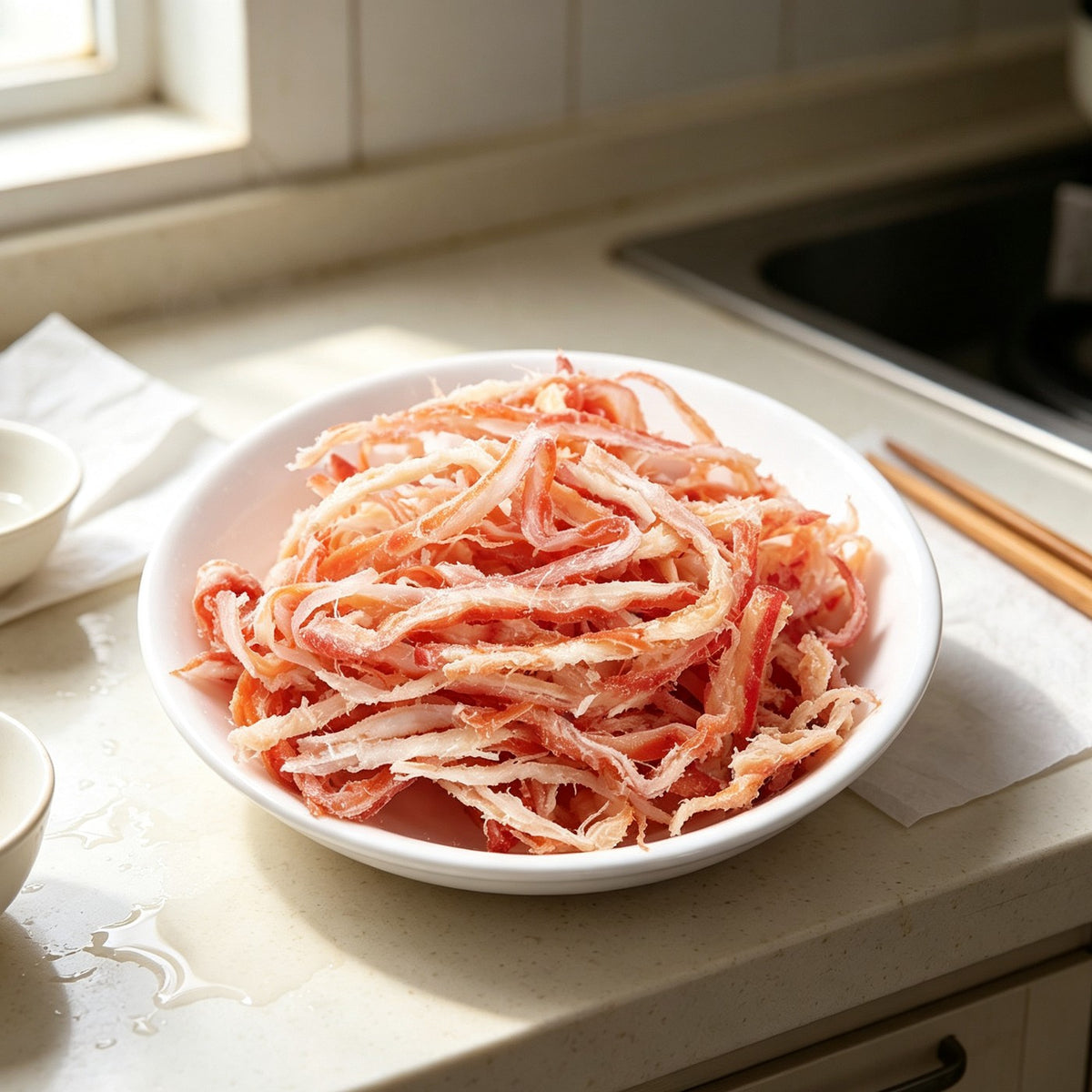 Fresh Squid Strips, Tender & Versatile
