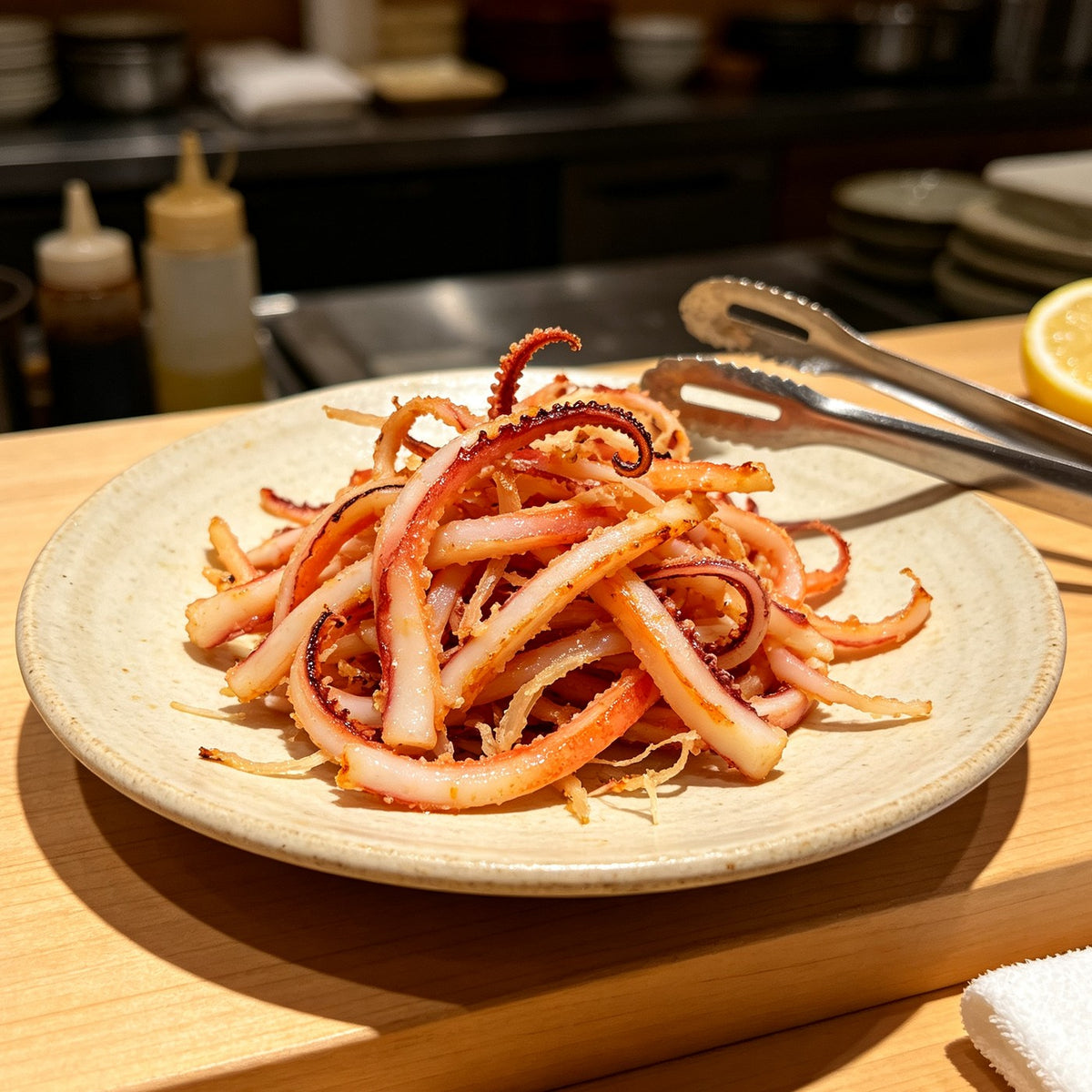 Fresh Squid Strips, Tender & Versatile